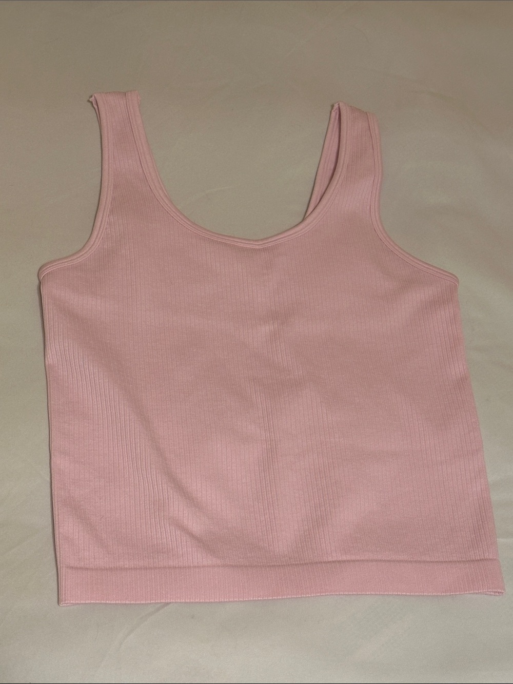 a new day Pink Ribbed Tank Top